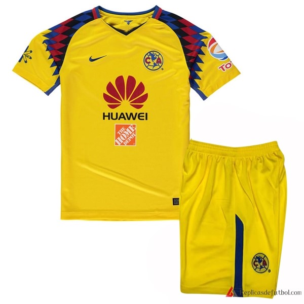 Camiseta Club América Niño Tercera equipacións 2017-2018 Amarillo